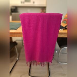 Le Chateau Fuchsia Scarf with Fringe